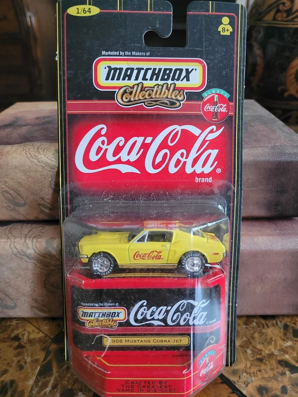 Matchbox Collectibles Coca-Cola Yellow 1968 Mustang Cobra Jet Toy Car